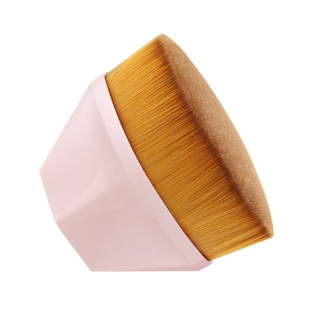 Cepillo de maquillaje, cepillo de maquillaje kabuki, cepillo de base de maquillaje profesional, adecuado para la mezcla líquida básica polvo crema (rosa)
