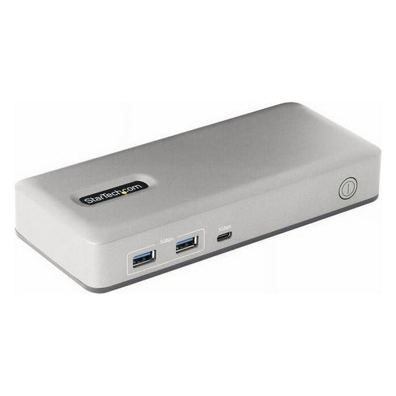 StarTech.com Dual-Monitor USB-C Docking Station, DisplayPort & HDMI/VGA Multi Monitor Dock up to 4K 60Hz, USB-C Dock, 7x USB Hub, 85W PD