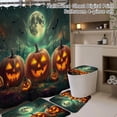 thumbnail image 6 of Halloween Bathroom Set, Bathroom Decor Set, Halloween Shower Curtain Set, Fall Decorations for Bathroom, Waterproof Shower Curtain with Digital Ghost and Jack-O-Lantern Print,, 6 of 6