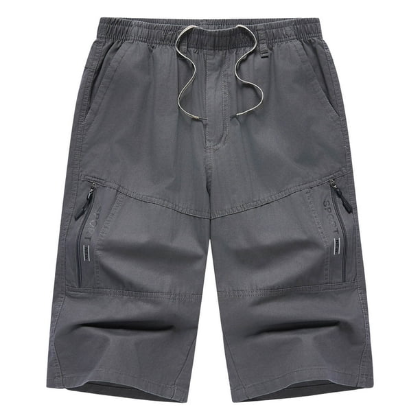 Pantalones cortos informales de 7 pulgadas para hombre - Pierna recta - Ligeros - Transpirables - Verano
