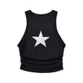 thumbnail image 4 of Tsesme Girls Star Print Tank Tops 2-14y, Casual Round Neck Sleeveless Tee, Summer Ribbed Knit Breathable Athletic Tanks, 4 of 6