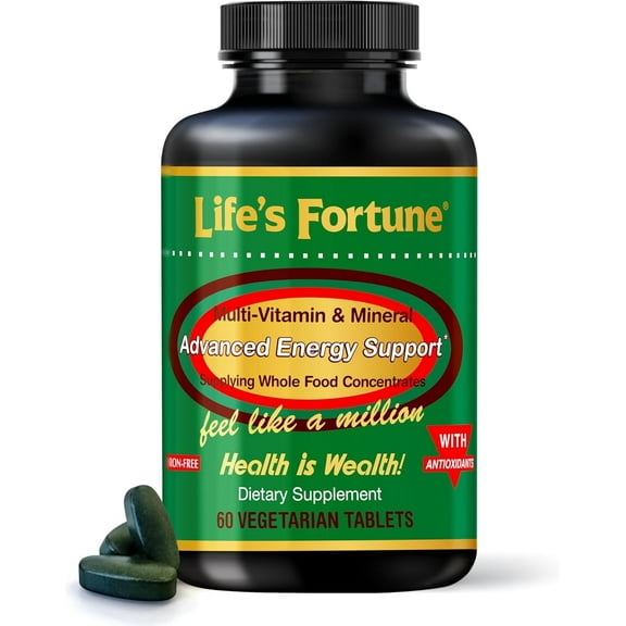 Life's Fortune Multivitamin & Mineral, Advance Energy Support, 60 Tab