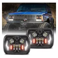 thumbnail image 2 of Par Faros 5x7 Cuadrado Jeep Cheroke Nissan Toyota D21 Yj Xj, 2 of 8