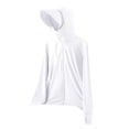 thumbnail image 4 of Women's Lightweight Long Sleeve Sun Protective Jacket with Detachable Hood and Security Pockets, Quick-Drying UV Blocking Fabric for Hiking, Outdoor Adventures and Daily Sun Protection White XXXL, 4 of 9