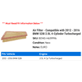 thumbnail image 2 of Air Filter - Compatible with 2012 - 2016 BMW 528i xDrive 2.0L 4-Cylinder Turbocharged 2013 2014 2015, 2 of 2