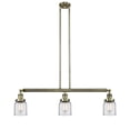 thumbnail image 2 of Innovations Lighting  Bell 3 Light 38" Stem Hung Island Light Antique Brass/Plated Smoke, 2 of 5