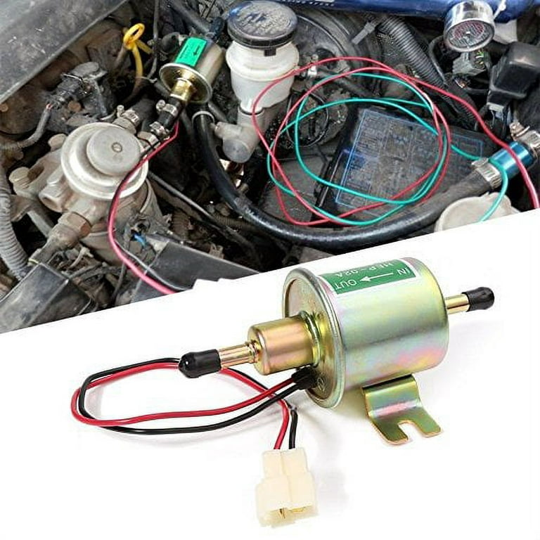 Yoneda Inline Fuel Pump 12V Electric Transfer Universal Low Pressure Gas Diesel Fuel Pump 2.5-4psi Hep-02a