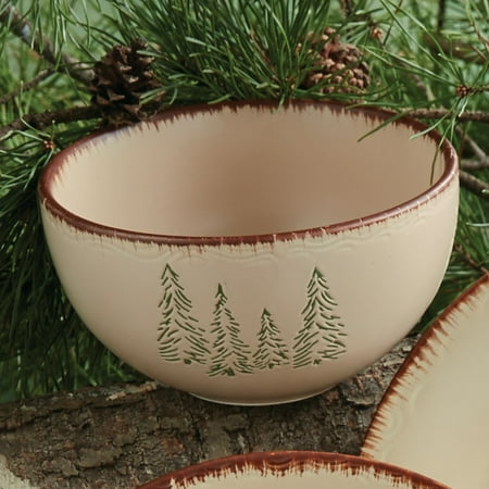 Moose Stoneware - Bear & Moose Stoneware Cereal Bowl - Lodge Dining Tableware