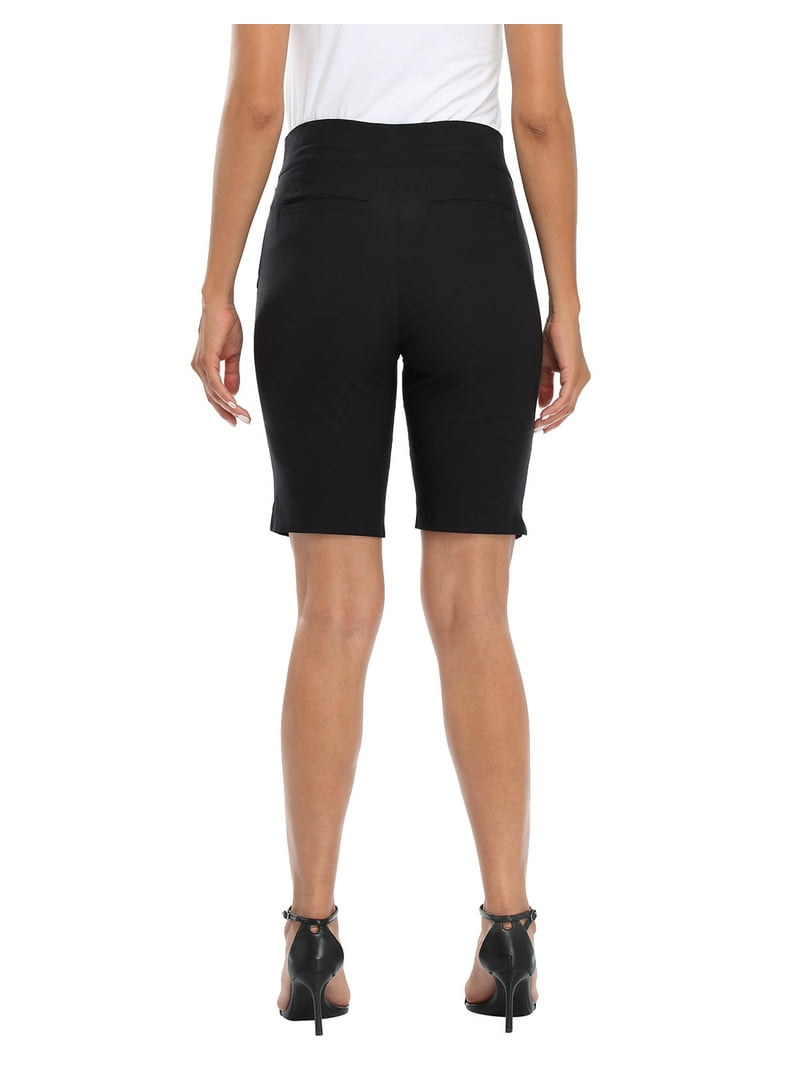 ショートパンツ BODE Women Shorts Burmudas WRS24BT018 BLACK Black HDE Women's Pull On Bermuda Shorts, Mid Rise, 10