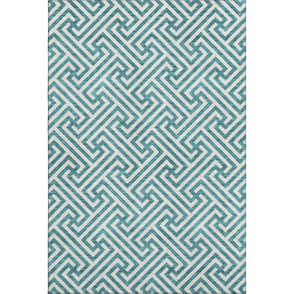 Dalyn Rugs Premium Machine Washable Mayfield AMF731 Teal 5' x 7'6" Rug
