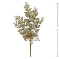 thumbnail image 3 of Holiday Time Pick De Feuilles Dorées Et Poinsettia 17", 3 of 4