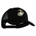 thumbnail image 5 of US Marine Corps Emblem Embroidered Solid Cotton Twill Mesh Prostyle Cap - Black OSFM, 5 of 5