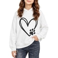 thumbnail image 2 of Abtuhar Fall Hooded Pullover Sweatshirt for Little Girls Solid Long Sleeve Tops for 1-10 Years, 2 of 5
