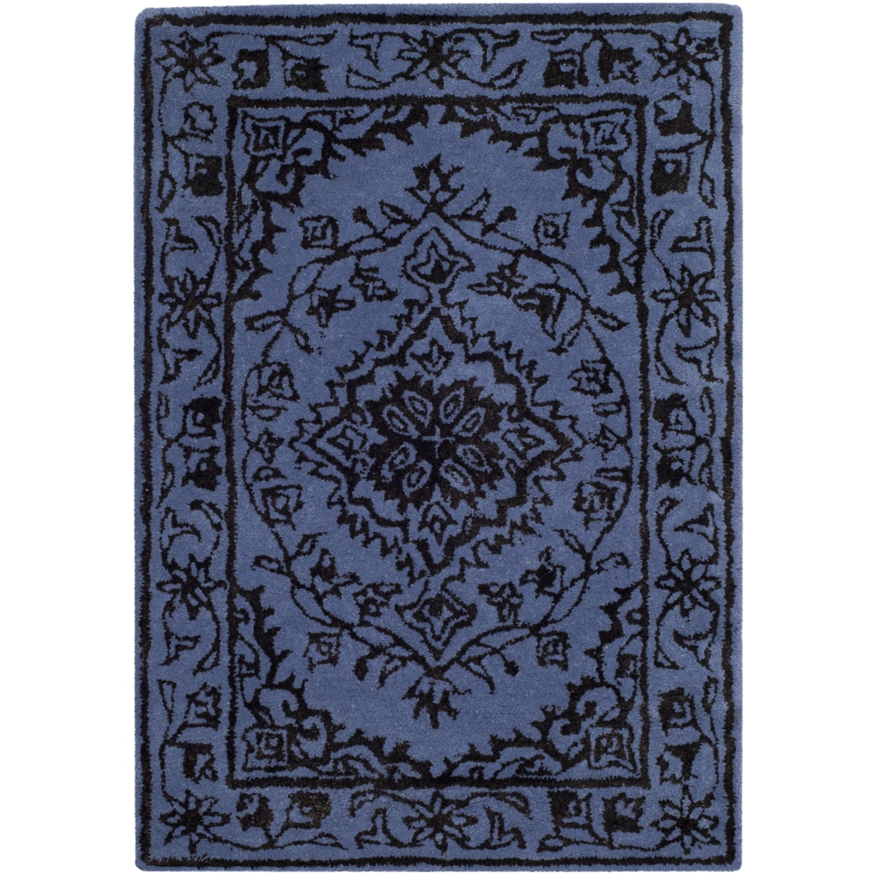 SAFAVIEH Glamour Gaia Floral Bordered Wool Area Rug, Purple, 5' x 8'