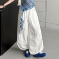 thumbnail image 4 of SJLDQY Girls Wide Leg Pants High Waisted Baggy Pants for Girls Casual Elastic Drawstring Waist Joggers, 4 of 6