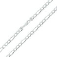 thumbnail image 2 of Bling Jewelry Mens 200 Gauge Solid Men's Sterling Silver Figaro Chain Necklace, 2 of 5
