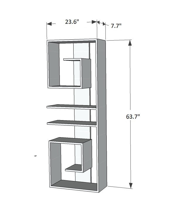Ada Home Decor Truro Multiple Tier Open Shelf Modern Bookcase, White