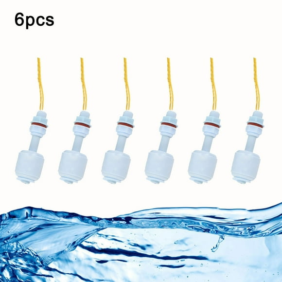 BTOER 6pcs Plastic PP Level Switch Plastic Float Switch Water Level Probe Water Level
