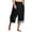 Black, variant on Men’s Japanese Style Linen Shorts Casual Loose Traditional Asian Bottoms