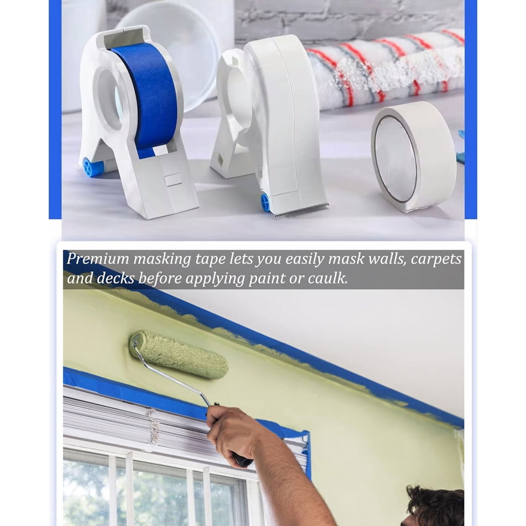 Ergonomic Painter Tape Applicator with 1.37Inchx22Yards Decorating Masking Tape