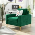 thumbnail image 6 of FOA Micheline 32 inch Wide Modern Velvet Accent Chair in Green, 6 of 8