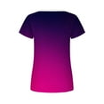 thumbnail image 5 of VANLOFE Fashion Print T-Shirts Hot Pink Women Clothes Gift for Girlfriend Women Fashion Printed Casual Round Neck Short Sleeve Loose T-Shirt Blouse Tops, 5 of 6