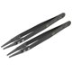 thumbnail image 1 of Pinzas de Precisión Anti-Estáticas ESD de Unique Bargains, Pinzas de Punta Plana de Acero Inoxidable para Electrónica de Manualidades 2Pcs, 1 of 3