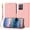 Pink, variant on Phone Case for Motorola Moto G54 PU Lether Card Slots Holder Litch Pattern Flip Folio Wallet