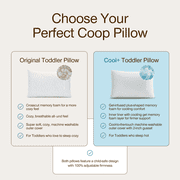 Coop Sleep Goods Memory Foam Kids Pillow with Grey Pillow Protector