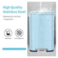 thumbnail image 4 of 13 Gallon Stainless Steel Trash Can with Soft Close Lid - 50L Step Trash Can with Inner Bucket, Non-Slip Base for Kitchen, Home, Office, Black, 4 of 7