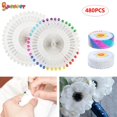 thumbnail image 2 of Spencer 480-Pieces Multicolor Straight Pins Sewing Pins with Pearlized Round Ball Head for Sewing Quilting Dress Wedding Christmas Craft Decoration "Mixed-color", 2 of 10