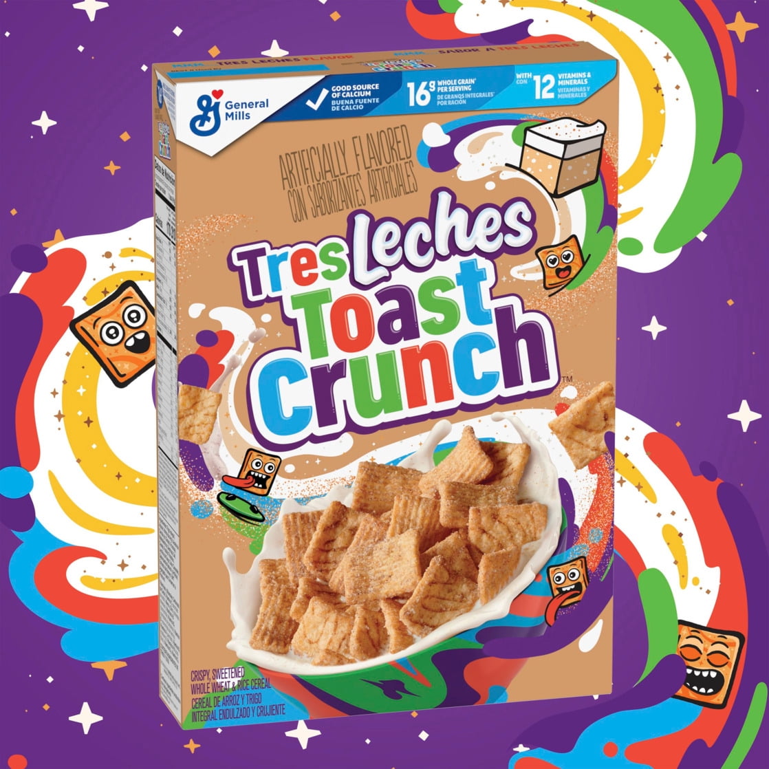 Tres Leches Toast Crunch Breakfast Cereal, Family Size, 18.8 oz, Crunchy Texture