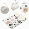 thumbnail image 4 of SKYSONIC Christmas Dish Drying Mat for Kitchen Counter,Snowflake Santa Xmas Tree Ultra Absorbent Reversible Microfiber Dishes Drying Rack Pad Heat-resistant Mats 16x18in, 4 of 7