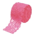 thumbnail image 1 of Unique Bargains Lace Trim 10 Yards 2 Inch Flower Elastic Lace Ribbons for Package Decoration Wedding Headbands Rose Red, 1 of 5