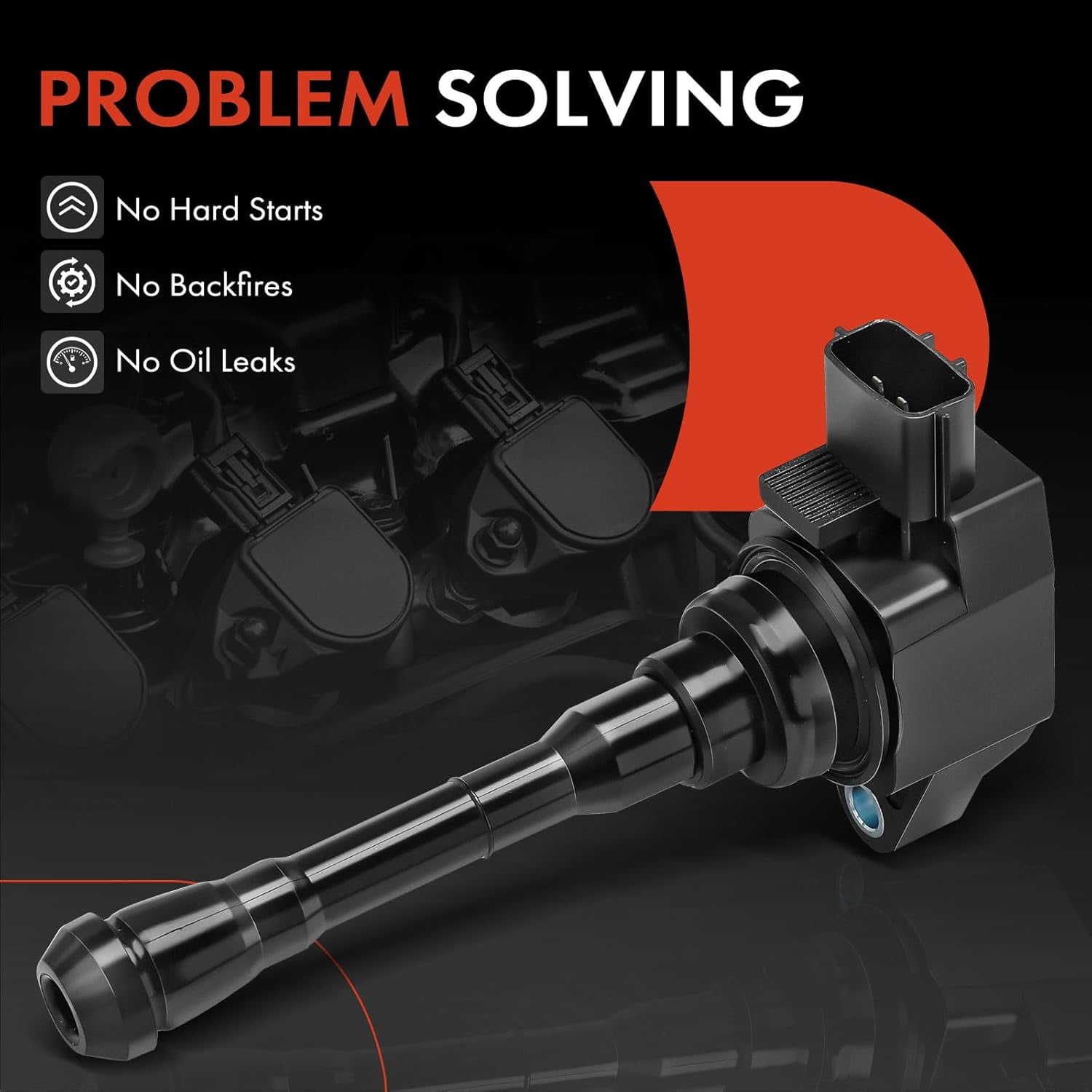 A-Premium Ignition Coil Pack Compatible with Nissan Juke 2011-2017 Sentra Rogue 2019 Rogue Sport 2017-2019 L4 1.6L 2.0L 4-PC