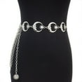 thumbnail image 4 of Eosunjian Waist Chain Elegant Golden/Silver Color Adjustable Sun Star Moon Metal Women Body Chain Belt Fashion Jewelry Silver, 4 of 13