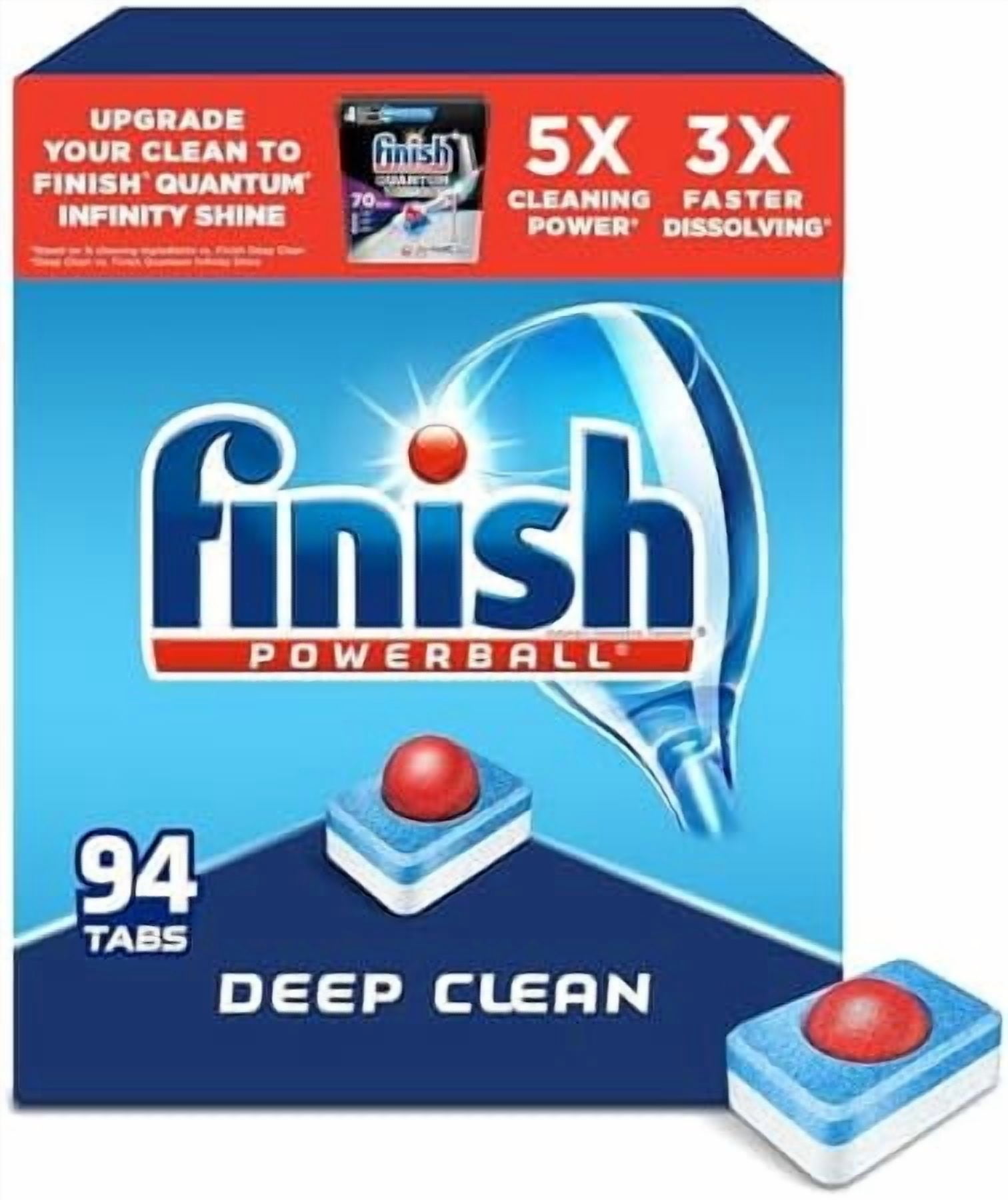 Finish - All in 1 - Dishwasher Detergent - Powerball - Dishwashing Tablets - Dish Tabs - Fresh Scent, 94 Count (Pack of 1) - Packaging May Vary