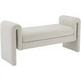 thumbnail image 1 of Meridian Furniture Stylus Banc en Tissu Crème, 1 of 5