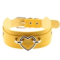 thumbnail image 1 of Electronicheart PU Imitation Cuir Gothique Punk Choker Court Collier Creux Coeur Forme Connecteur Choker, 1 of 9