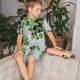 thumbnail image 4 of Balery Watercolor Green Leaves Conjunto de Pijama Infantil de Manga Corta con Estampado – Ropa de Dormir de Algodón Suave-X-Large, 4 of 6