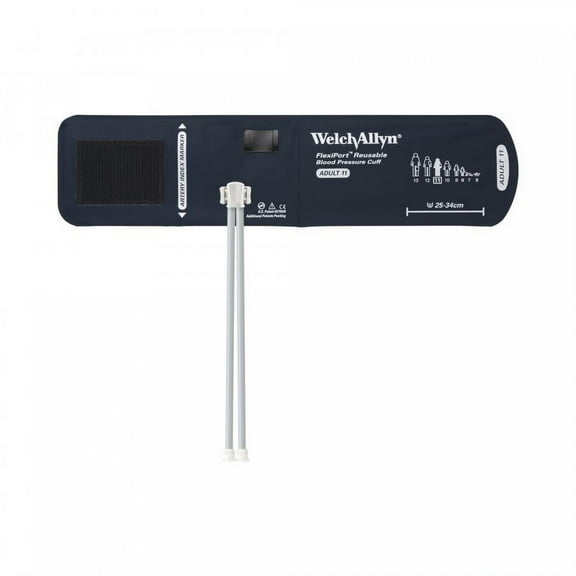 FlexiPort Blood Pressure Cuff, Adult Arm, Size 11, 2 Tube Bladder, Locking Type Connector, 1 Count