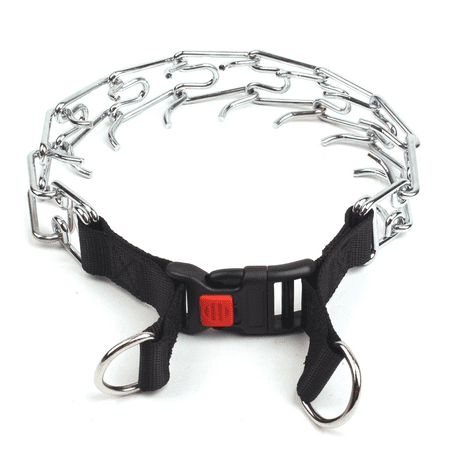 

DogProngCollar DogPinchCollarwithQuickReleaseBuckle NoPullChokeCollarDetachableAdjustable MetalEasyBuckleReleaseMiddleLargeDogTrainingCollar