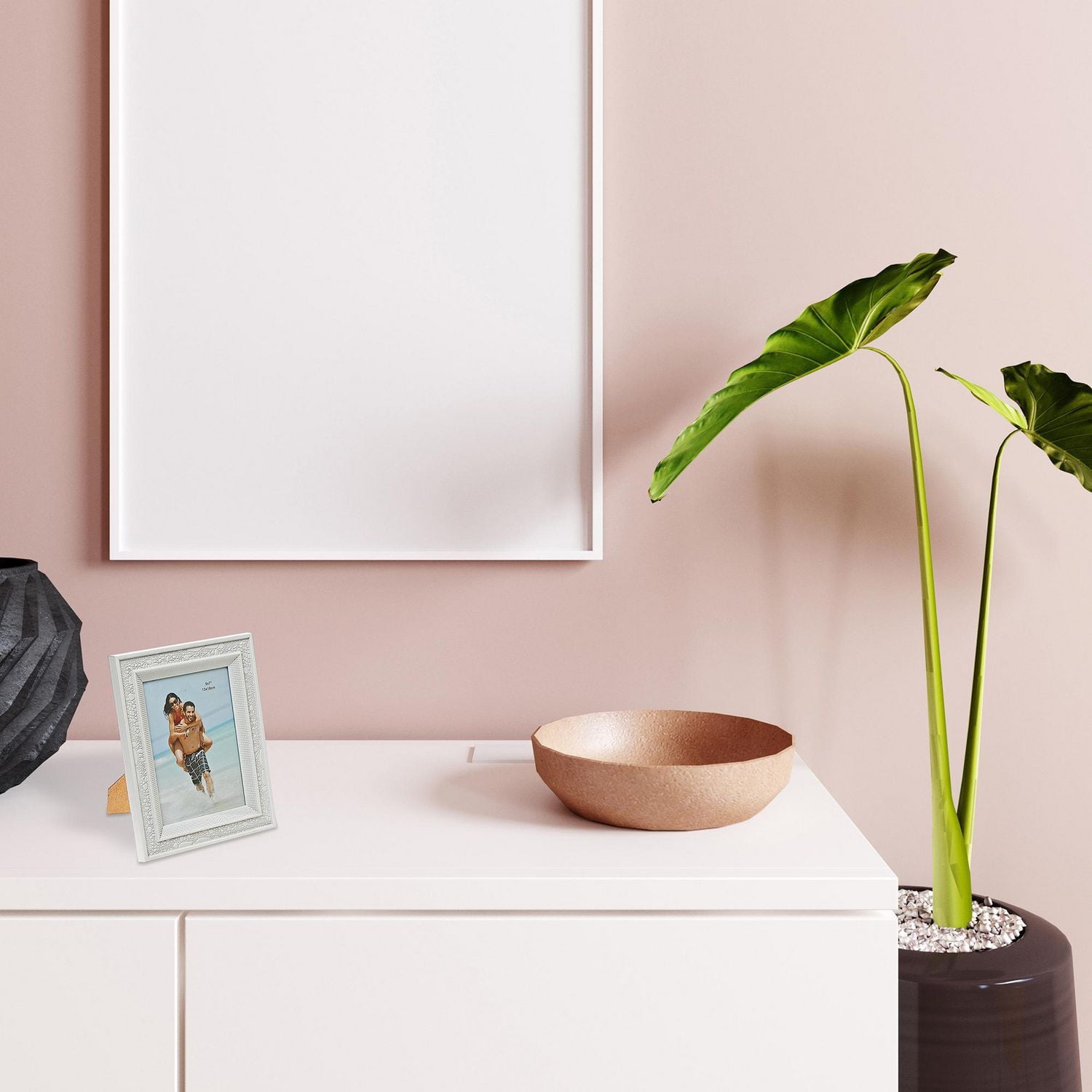 IH Casa Decor 4" X 6" Picture Frame White Scale - Set of 2