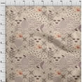 thumbnail image 4 of oneOone Silk Tabby Light Brown Fabric Asian Japanese Pattern Sewing Material Print Fabric By The Yard 42 Inch Wide, 4 of 5