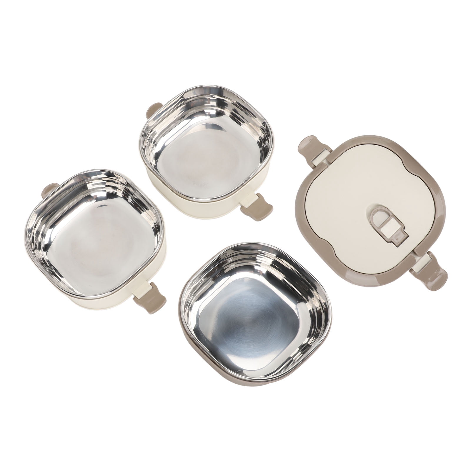 3-Layer Stainless Steel Bento Box - Insulated Leakproof Lunch Container with Spoon