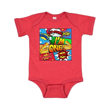 

Inktastic I m One Comic Book Gift Baby Boy or Baby Girl Bodysuit