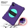 thumbnail image 4 of ELEHOLD Kids Heavy Duty Rugged Shockproof Case Compatible with iPad 10th Generation 10.9 inch 2022, Hard PC Case with Hand Strap Kickstand Cover Carrying Shoulder Strap,Purple+Mint, 4 of 6