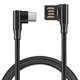 thumbnail image 1 of Cable de datos USB-C 3.1 Tipo-C a USB 2.0 en ángulo de 90 grados con funda para tablet y teléfono de 15 cm., 1 of 4