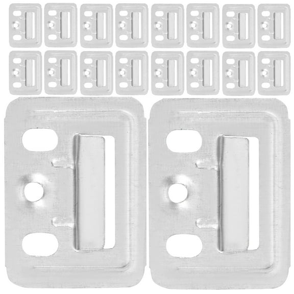 Hemoton 100pcs Metal Wall Panel Clips for Furniture and Wall Mounting, Easy Install Integrated Wall Panel Clamps