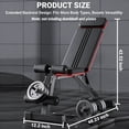 thumbnail image 7 of Weight Bench,Blacksmith Foldable Workout Bench with Leg Extension and Extended Headrest,880 LBS Capacity Incline Decline Bench for Home Gym Full Body Exercise, 7 of 7